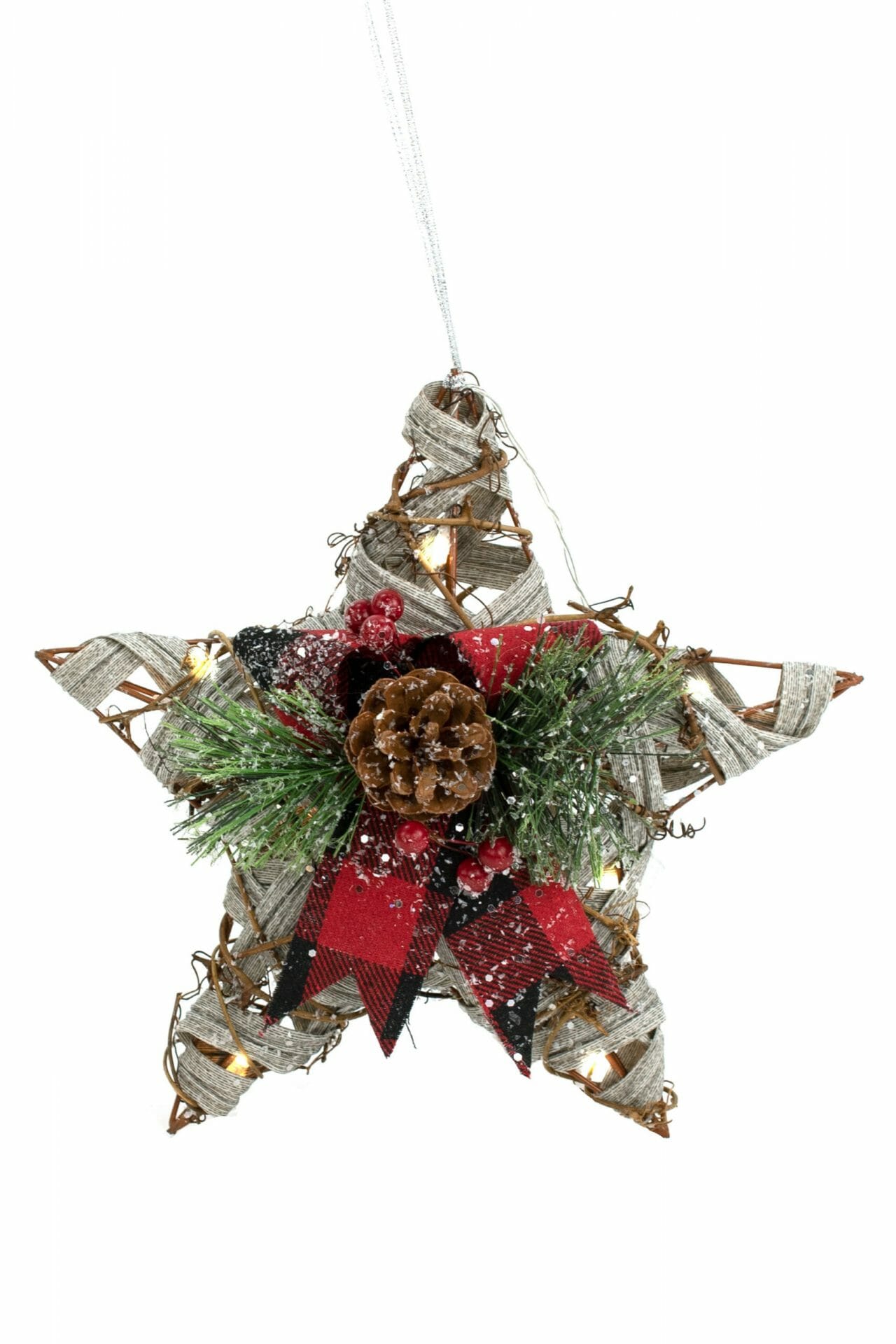 White Hanging Small Festive Star