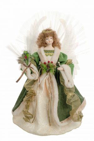 Green Fiber Optic Angel Tree topper