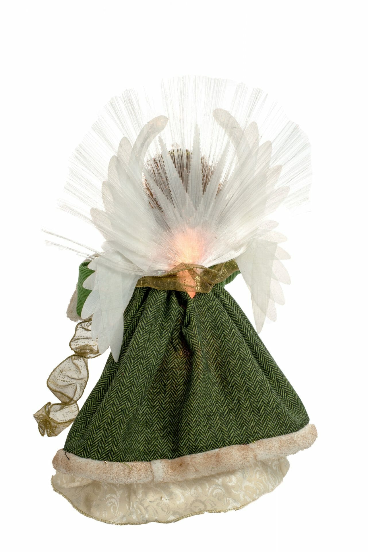 Green Fiber Optic Angel Tree topper - Image 3