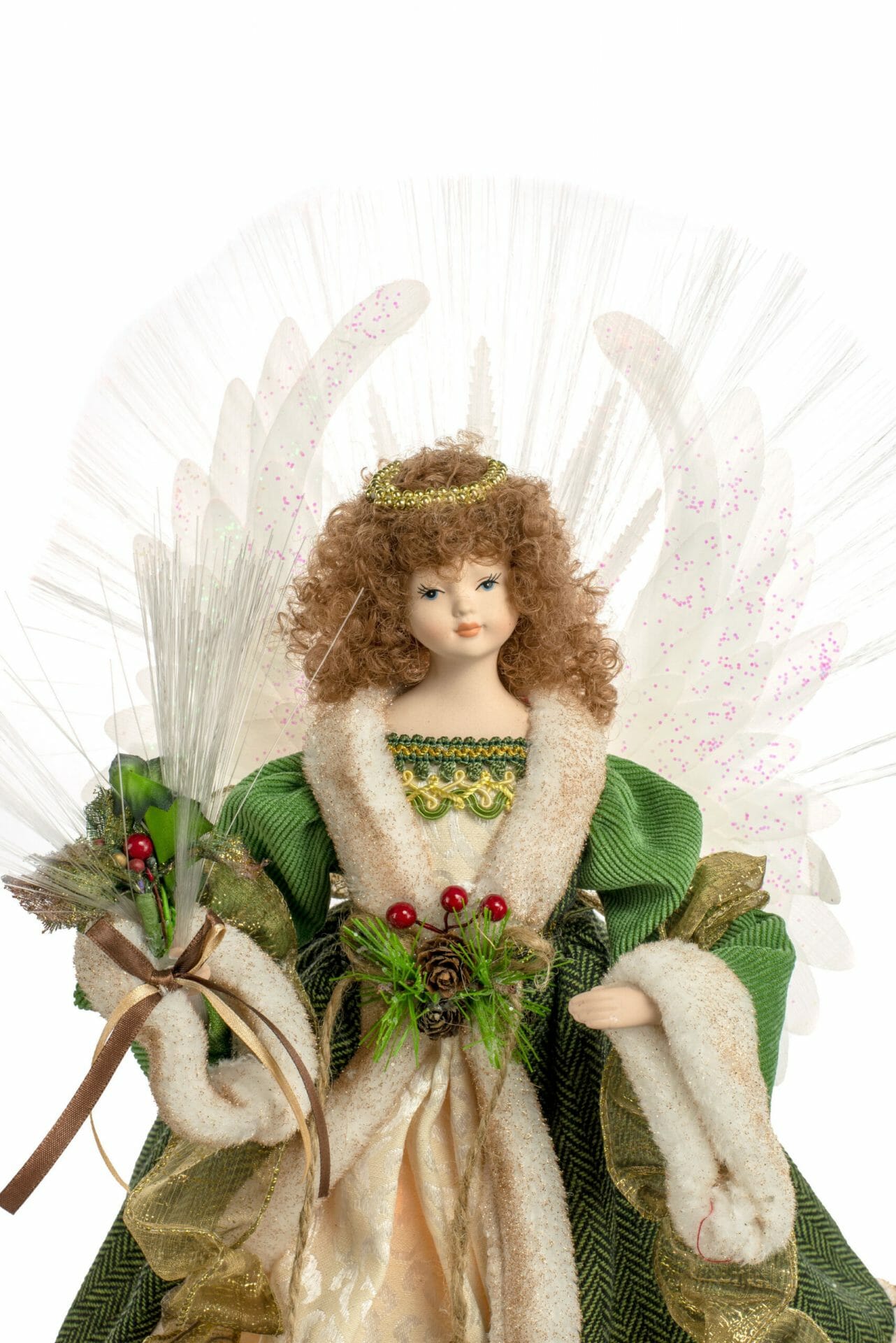Green Fiber Optic Angel Tree topper - Image 4