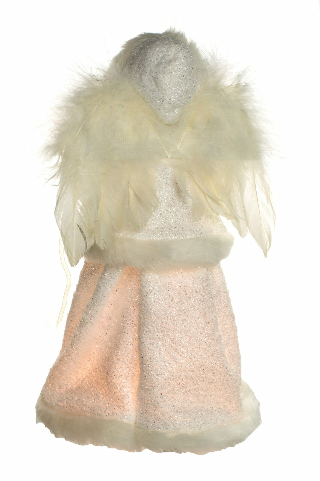Ivory Hooded 10-Light Angel Tree topper - Image 3