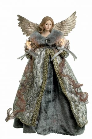 Peacock Grey Modern 10-Light Angel Tree topper
