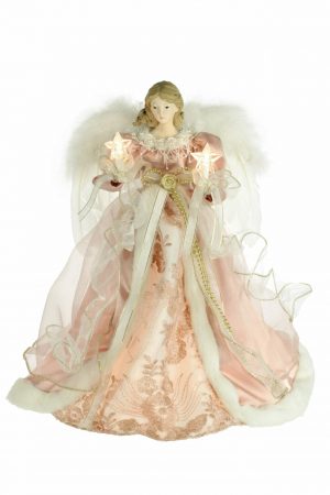 Pink Modern 10-Light Angel Tree topper