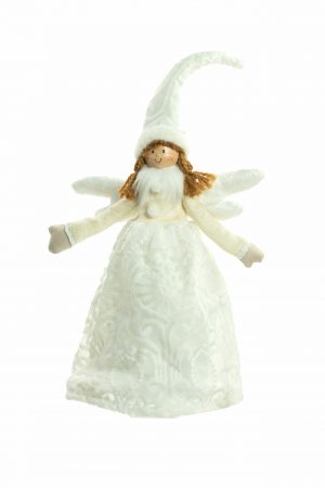 White Sitting Angel Girl