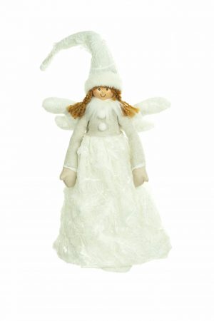 White Sitting Angel Girl