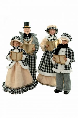 Buffalo Plaid Caroler Set