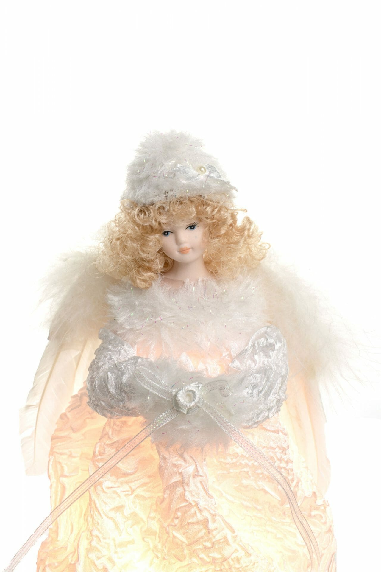 White 10-Light Angel Tree topper - Image 4