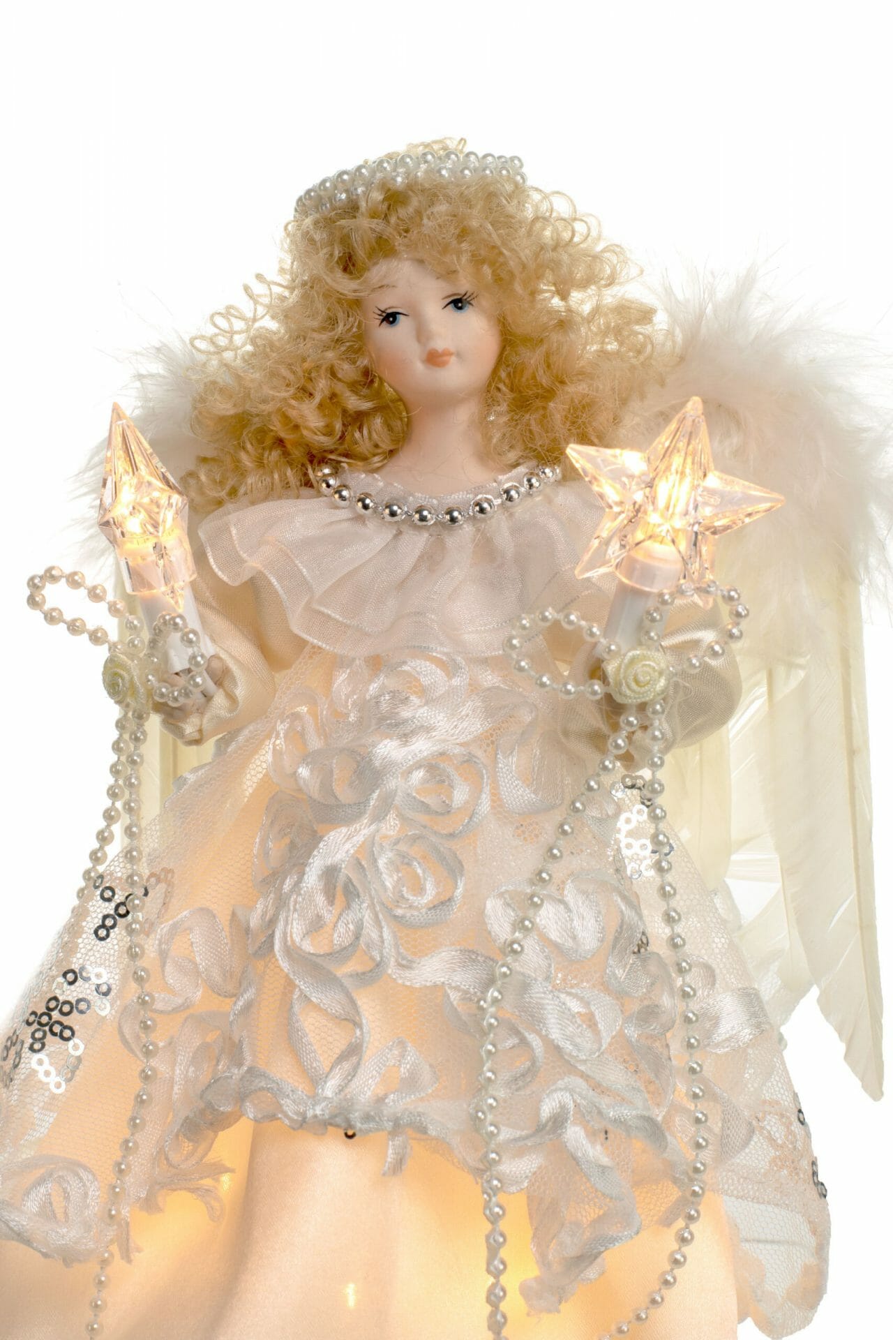 Ivory Small 10-Light Angel Tree topper - Image 4