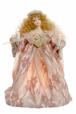 Pink Small 10-Light Angel Tree topper