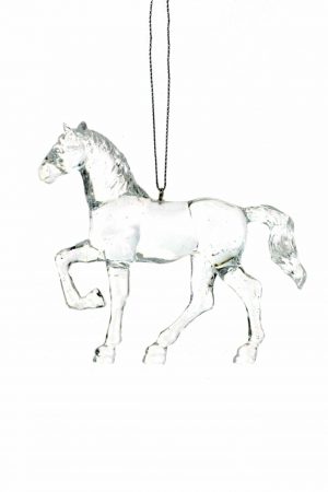 Clear Horse Ornament