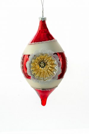 Red Drop Snowflake Ornament