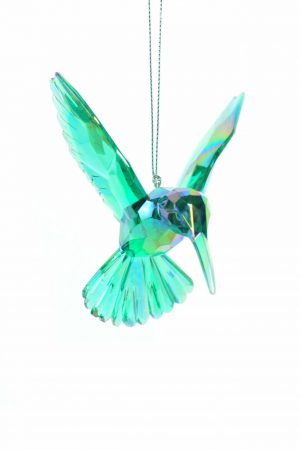Green Iridescent Hummingbird Ornament