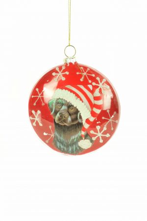 Red Flat Labrador Retriever Ornament