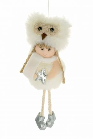 White Hanging Girl Ornament