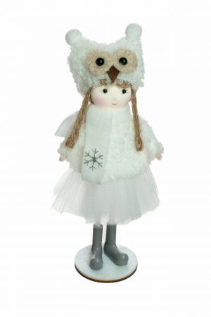 White Standing Little Girl Doll
