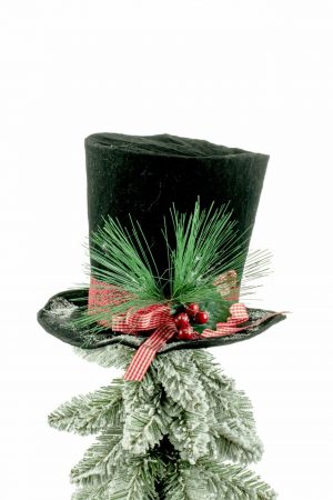 Black Top Hat Tree Topper