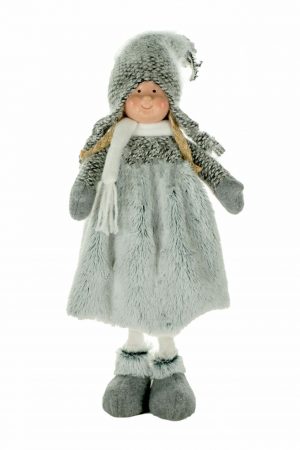 Grey Standing Girl Doll