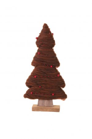 Burgundy Woven Flat Tree