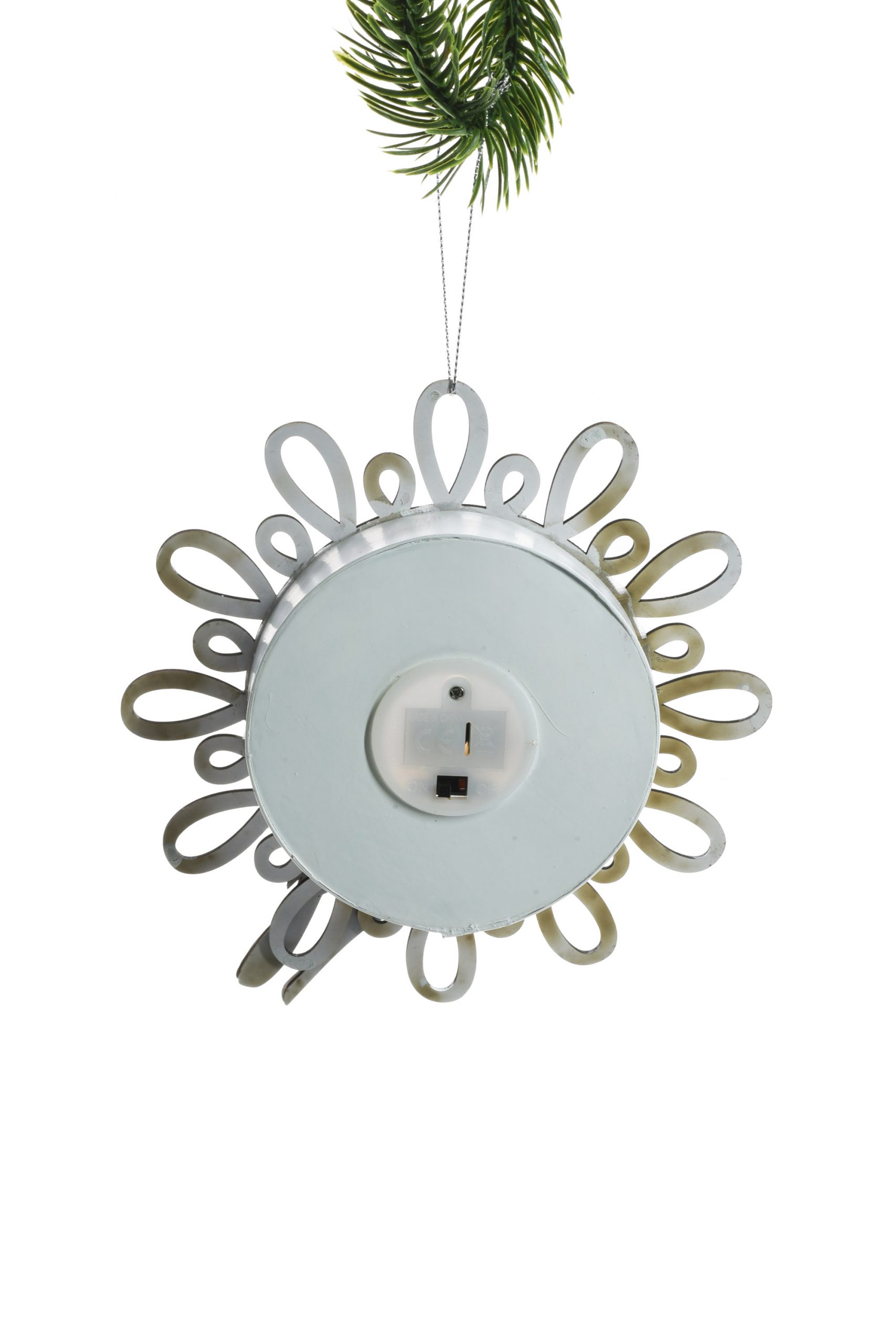 White Hanging "Merry Christmas" Sign LED Ornament - Image 3