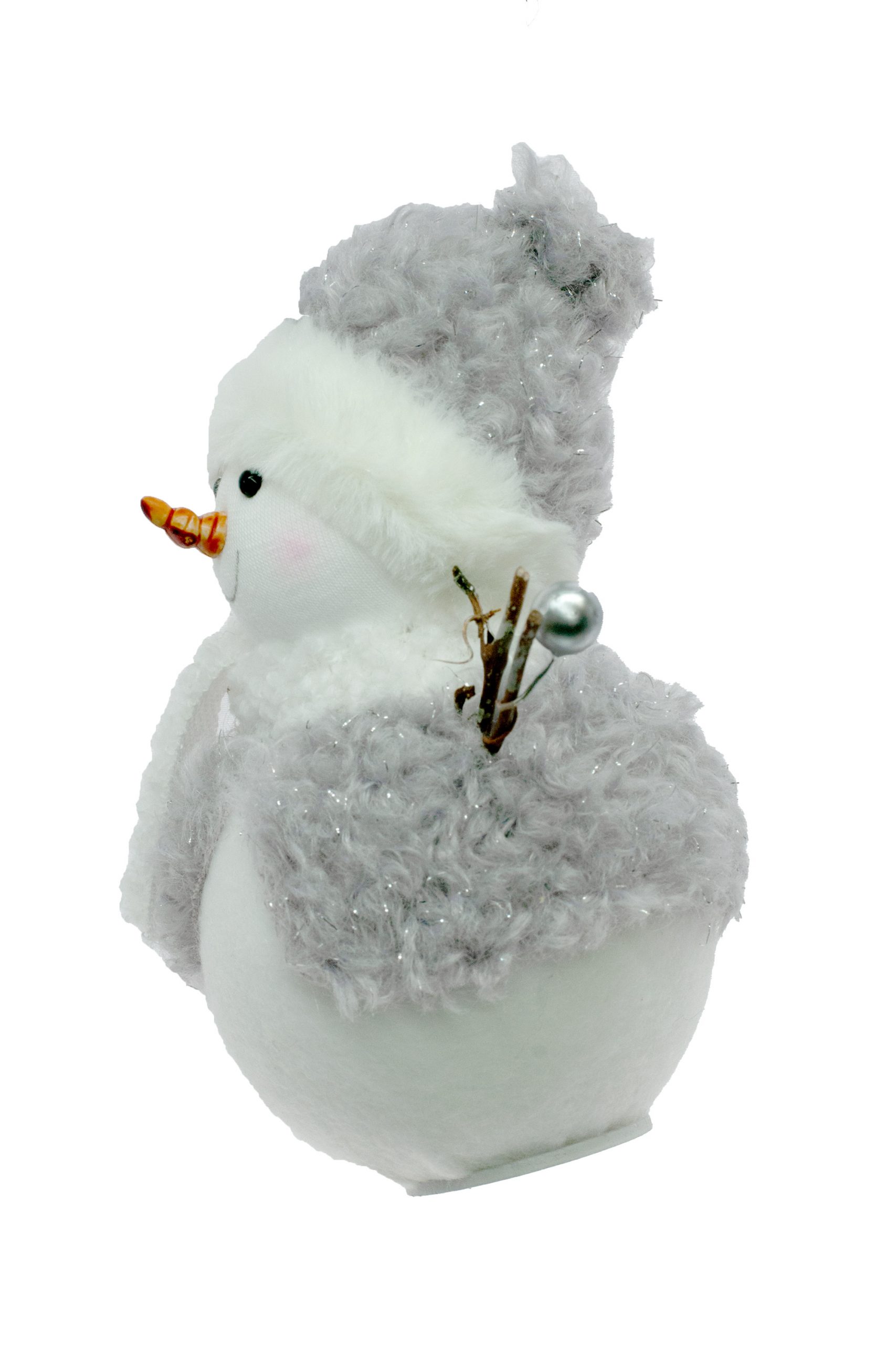 Grey Standing Happy Snowman - Image 2