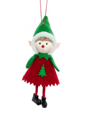 Red Hanging Elf Ornament
