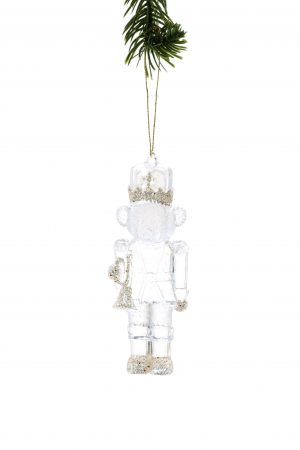 Clear Bear Soldier Ornament