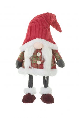 Red Standing Christmas Girl Gnome
