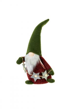 Green Waving LED Gnome