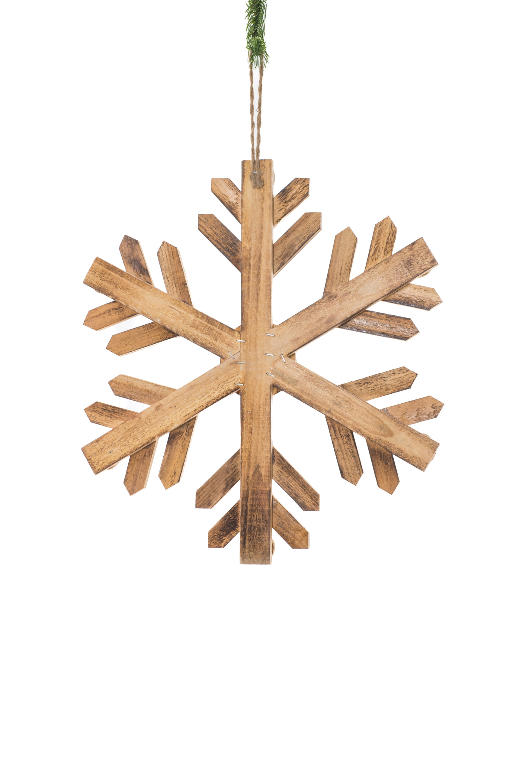 Smokey Wood Hanging Classic Washed Snowflake - Image 2