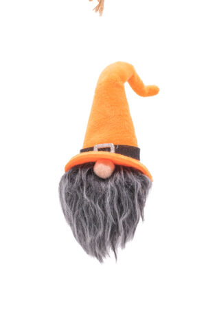 Orange Cloth Hanging Pilgrim Gnome Head