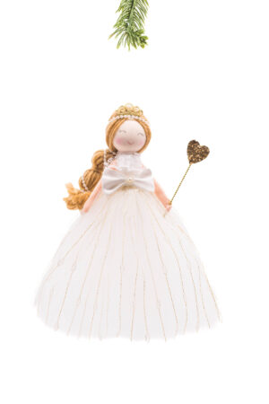 White Cloth Hanging Princess Girl with Magic Wand