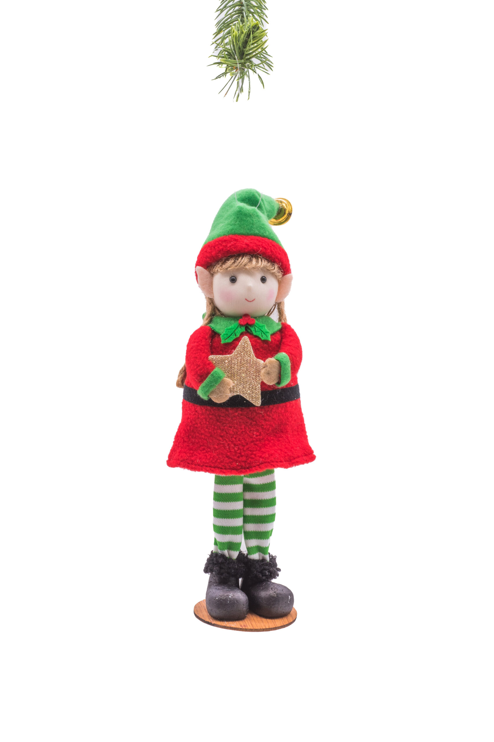 Red/Green Cloth Standing Cheery Elf - Image 2
