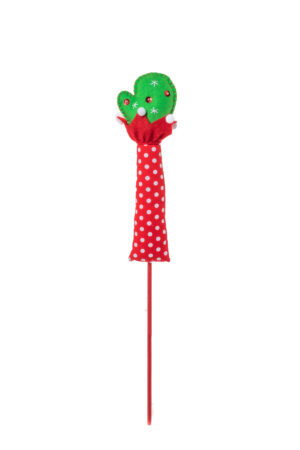 Red/White Cloth Dotted Elf Arm Tree Pick