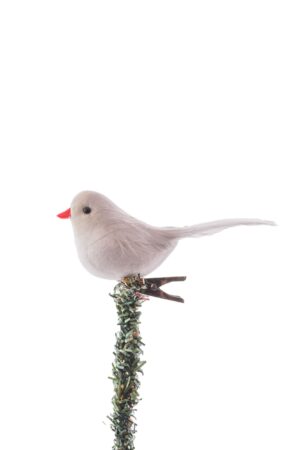 White Foam Clip-On Dove Ornament
