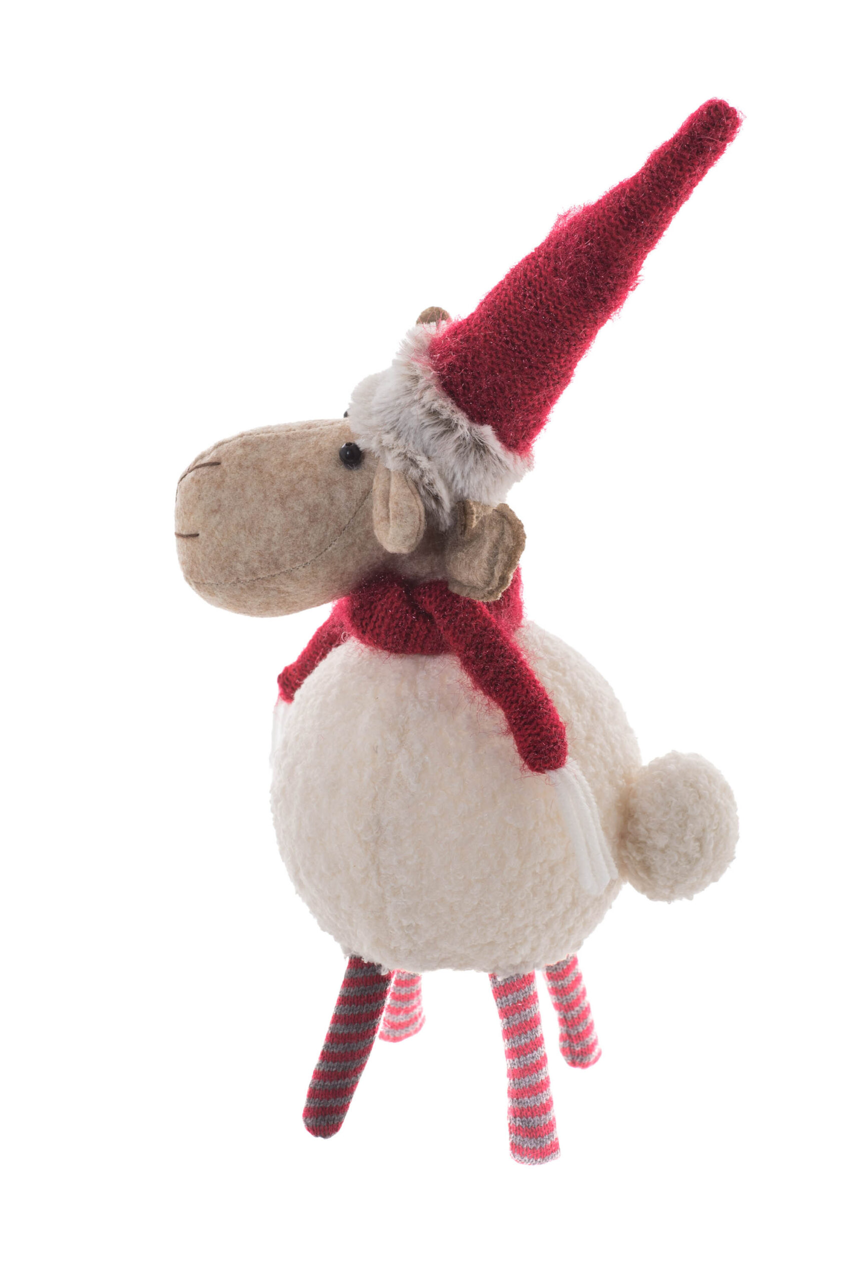 White Polyester Standing Round Fluffy Moose - Image 4