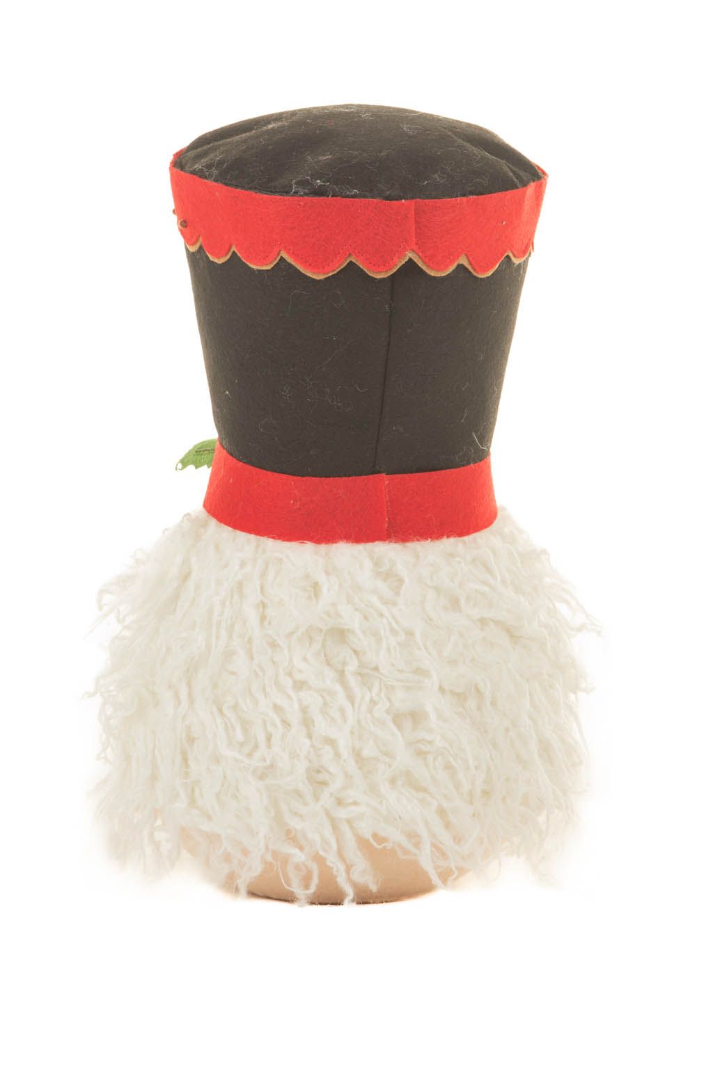 Beige and Red Nutcracker Tree Topper with a Glorious Military Shako - Image 3