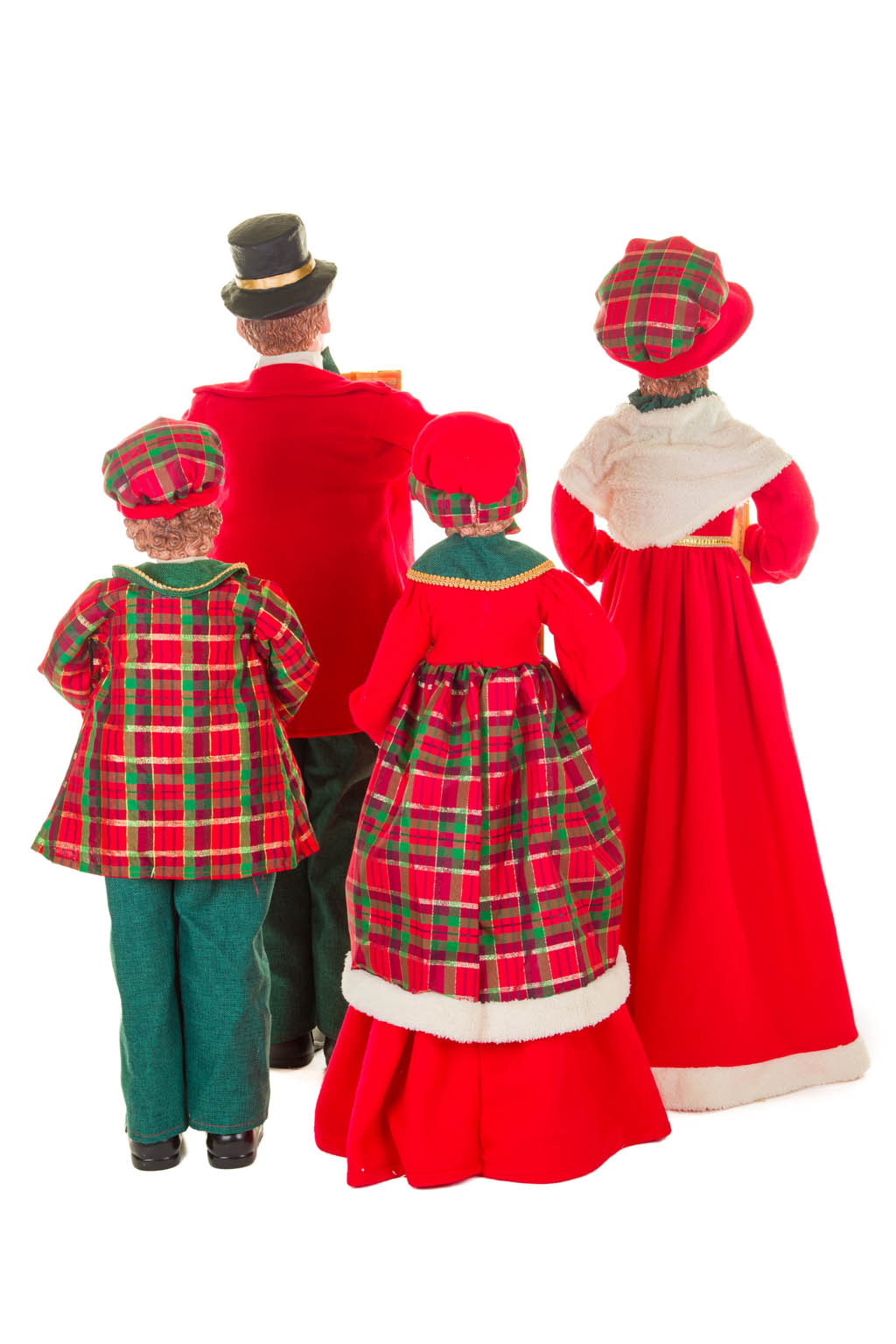 Red and Green Happy Caroler Family , Set Of 4 - Image 3