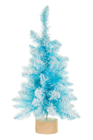 Blue and White Frosty Christmas Tree