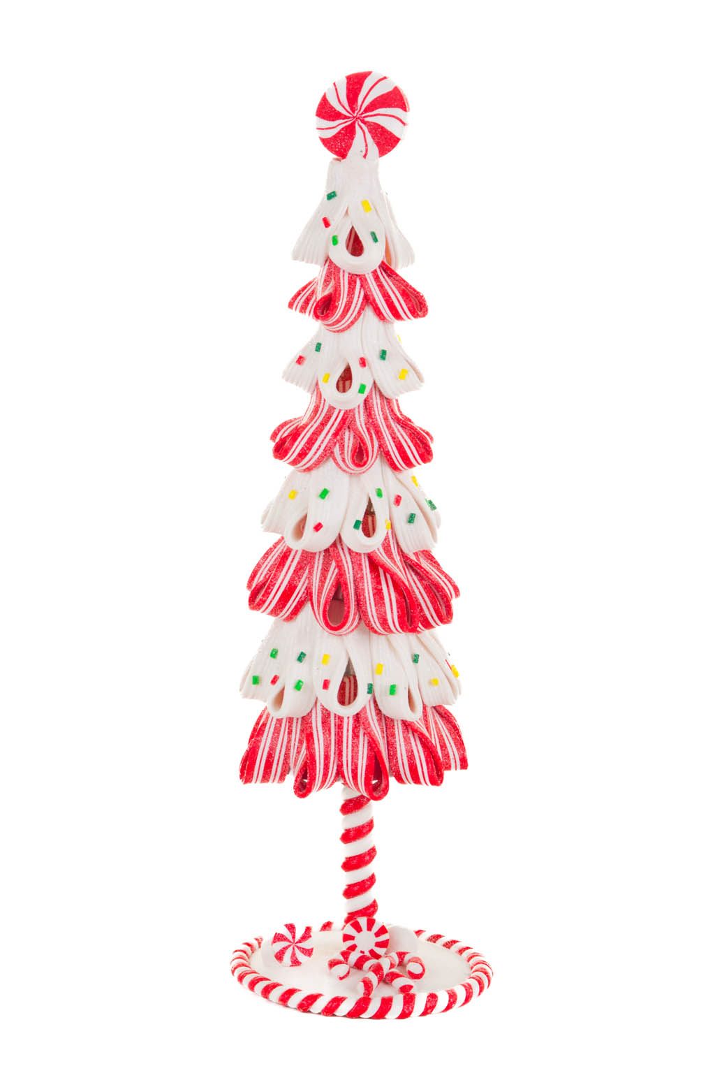 Red and White Candycane Christmas Tree Display