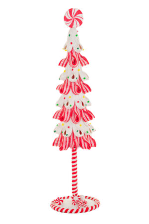 Red and White Candycane Christmas Tree Display