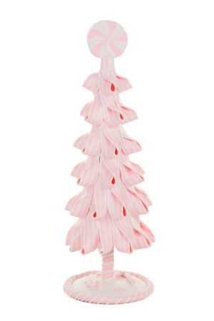 Pink and White Whimsical Tree Display with Candy