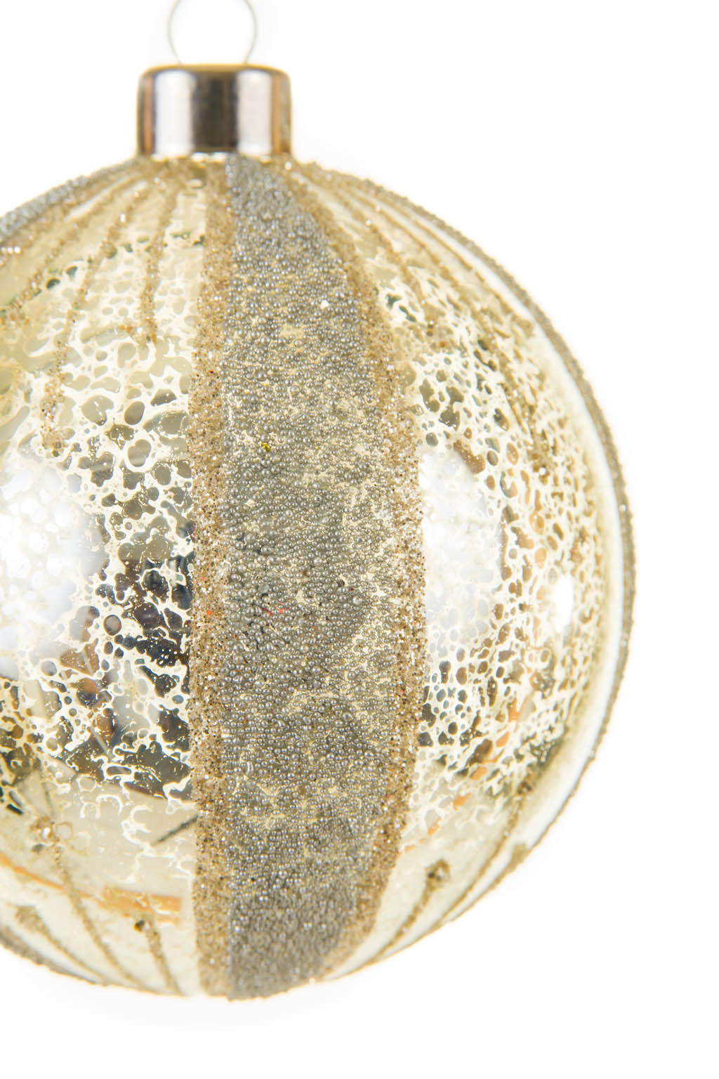 Elegant Hangable Champagne Baubles with Mini Silver Beads - Image 2