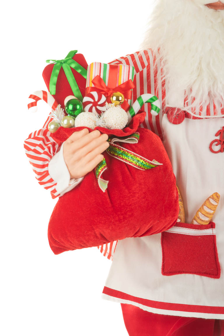 Large Red and White Candycane Culinary Santa Ready To Cook - Image 5