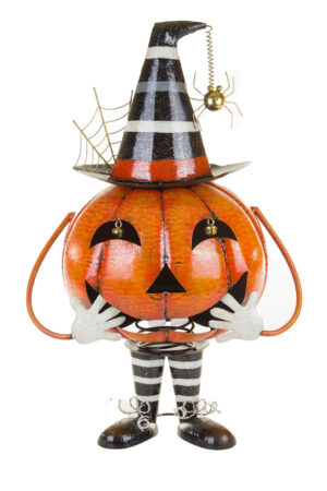Orange and Black Metallic Bouncy Pumpkin in a Guffawing Bounce