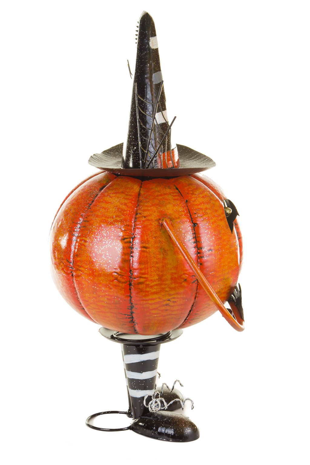 Orange and Black Metallic Bouncy Pumpkin in a Guffawing Bounce - Image 4