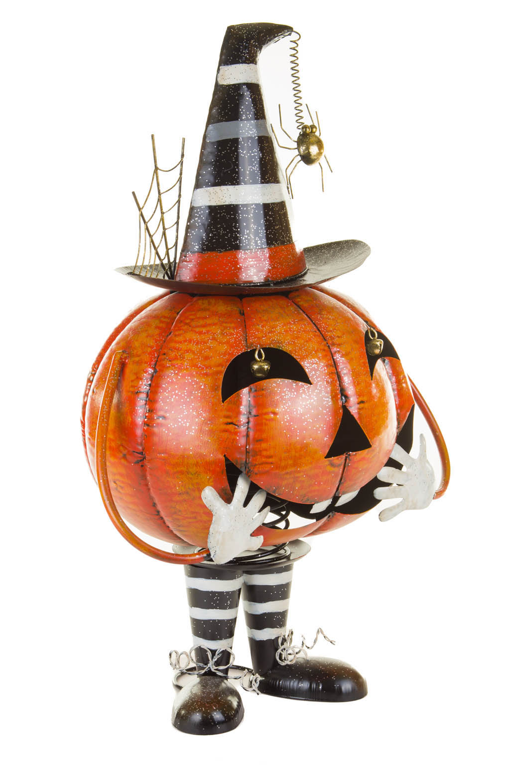 Orange and Black Metallic Bouncy Pumpkin in a Guffawing Bounce - Image 5