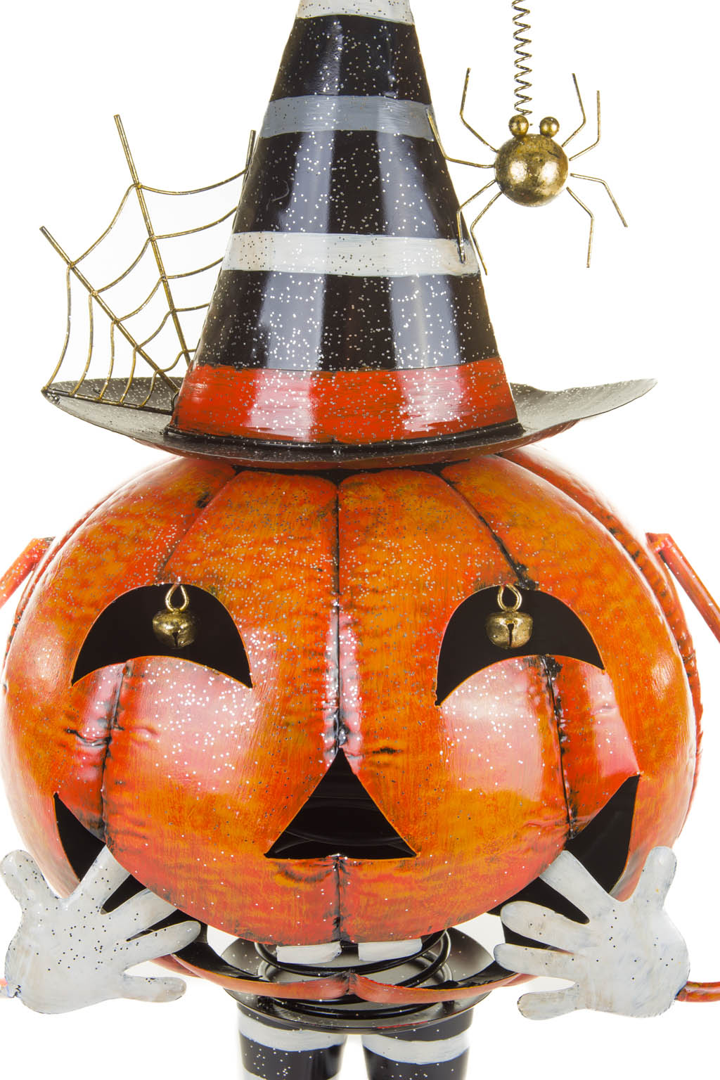 Orange and Black Metallic Bouncy Pumpkin in a Guffawing Bounce - Image 6