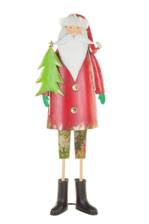 Red and White Metallic Groovy Ornament with Gold Accents