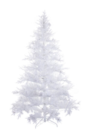 White Flocked Cool White LED Christmas Tree with Lights