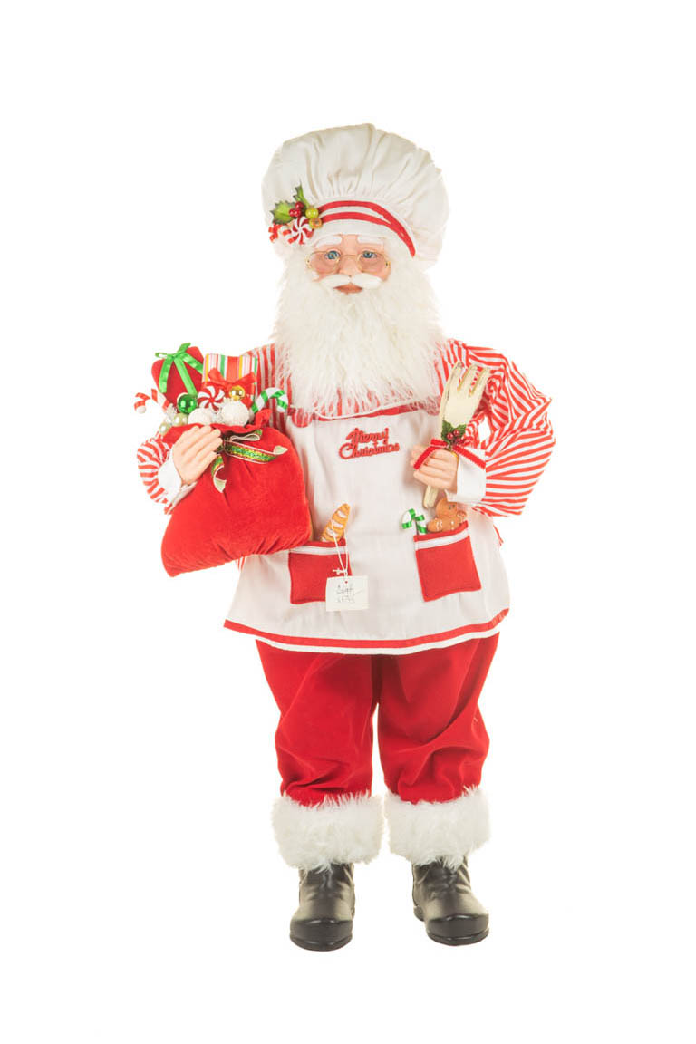 Large Red and White Candycane Culinary Santa Ready To Cook - Image 6